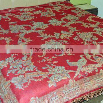 High quality silk wool bed cover made in india