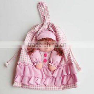 Cute Girl Soft Plush Doll Drawstring Multipurpose Storage Bag Pouch Sack Gift