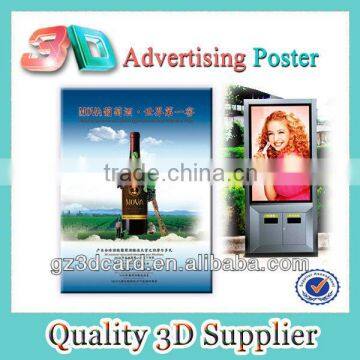 Custom Deep 3D Advertising Poster for advertising light box