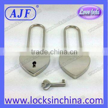 AJF Newest Long Shackle Lover's Heart Shape Lock for Valentines Day Promotional Items