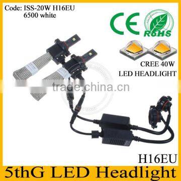 New led headlight 40w led car head lamp fanless with ballast/driver