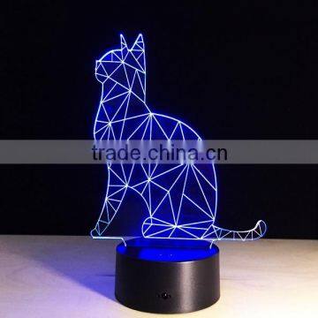 Kitty Color Changing 3D Led Night Light