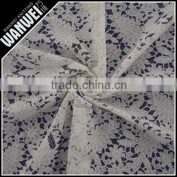 Grey Design for Order Nylon Cotton Knitting for Arab Caloco Ladies Dress Burn-out Fabric photo-5