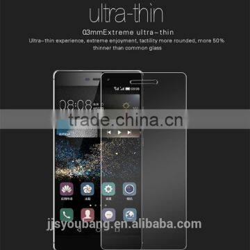 Wholesale Ultra smooth 0.33mm thickness anti impact anti-shock smart phone tempered glass screen protector for Huawei P8