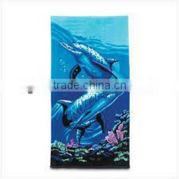 lovely dolphins printed cotton beach towel