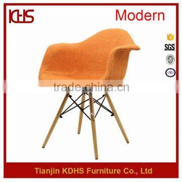 Bazhou Middle Back Fashion And Comfort Fabric Function Wooden Leg Leisure Chair photo-5