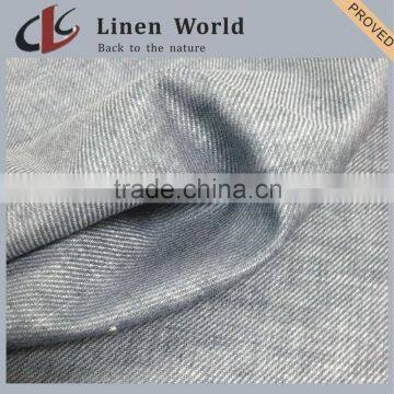 High Quality Blended Linen Rayon Twill Fabric For Garment photo-3