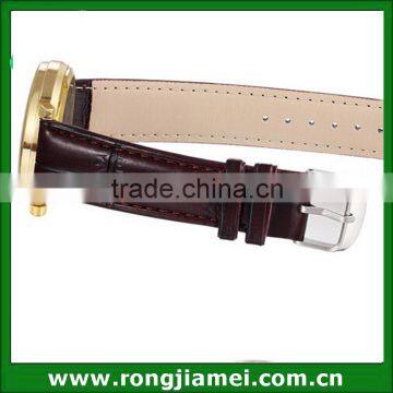 Charming Silvery Color Black Leather Strap Business Gift Genuine Skeleton Watch photo-3