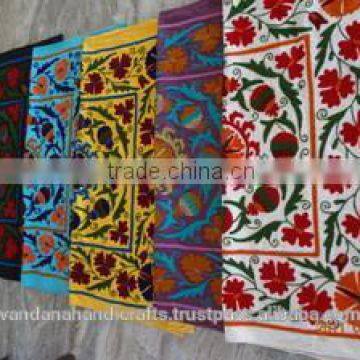 Table Cloth manufacture in india Wholesale Lots of Antique Uzbek Decorative Suzani Emberiodery Cushions & Pillows~from factory i