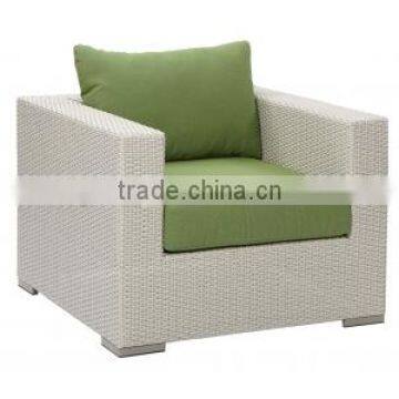 Flat weaving single sofa with acrylic cushion