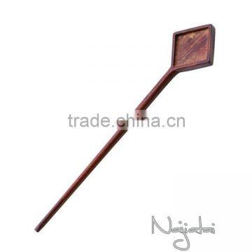 Kanzashi Hair Accessories Wooden Flower Square Japanese Hair Stick