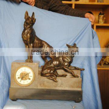 decoration wolf clock