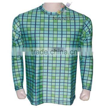 Sublimated Round Neck Sun Protected Long Sleeve Shirt/ Rash Guard