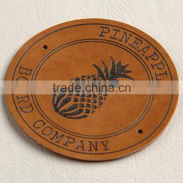 Zhejiang Credible Label Factory Produce Printing & Embossing Leather Patch Label for Women's Mortarboard Cap photo-3