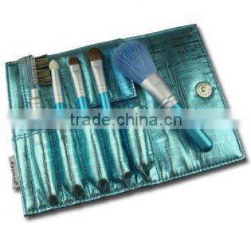 professional makeup brush sets 5 pieces with PU bag , goat hair , pony hair .