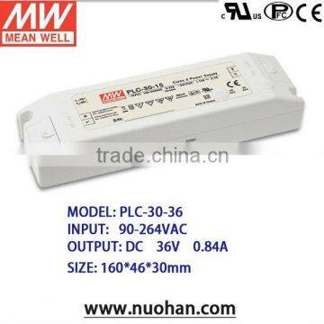 Mean Well 30w single output power supply PLC-30-36 electronic led drivers