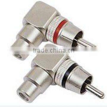 rca adaptor brass material nickel plating rohs comliant