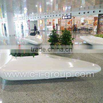 New Shopping Mall fibreglass seat/Creative custom made shopping Centre product platform