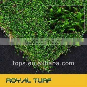 Natural colour synthetic grass for landscape U shaped fiber