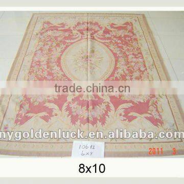 8x10 Super handmade french chinese aubusson carpet