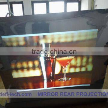 Grey film self adhesive foldable rear screen,high definition transparent rear projection screen