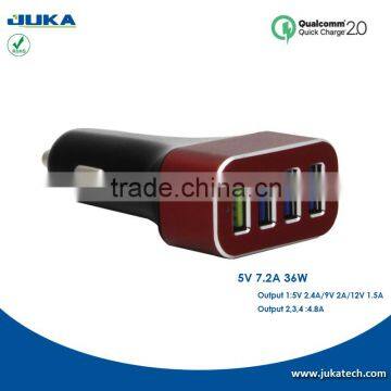 Qualcomm Certified Quick Charge 2.0 3.0 USB Charger 36W 3/4 Ports USB Car Battery Charger