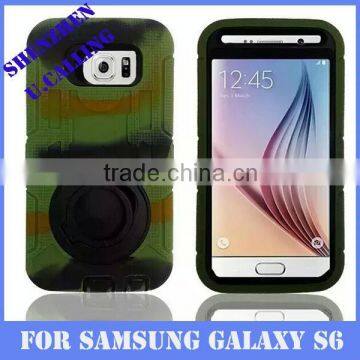 Hybrid Heavy Duty Ring Holder Protective Case For Samsung Galaxy S6 Cover photo-2