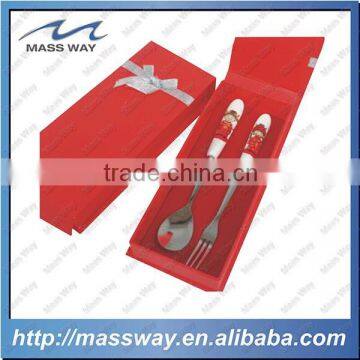 lovely ceramic handle custom stainless steel spoon and fork                        
                                                Quality Choice