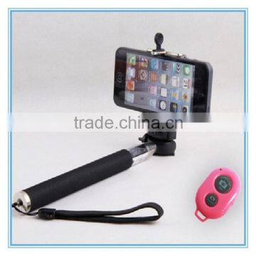 handheld monopod wireless mobile phone Monopod with Clip Holder Bluetooth Self-Timer Shutter Remote for IOS Android smart Phones
