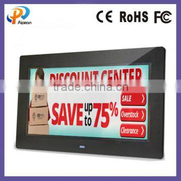 factory direct sale price A+ grade screen play digital photo frame 10" tft lcd module with buttons remote control clock calendar