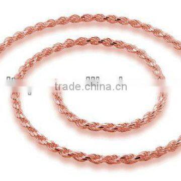 TN107 Rose Gold Rope Chain - 4.0mm