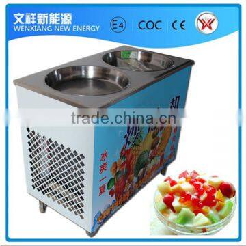 India low price two pan fried ice cream machine