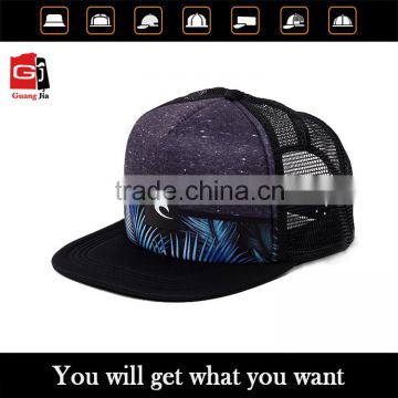 Promotional Custom Label Patch Logo Flat Bill Men Trucker Cap Hat Wholesale