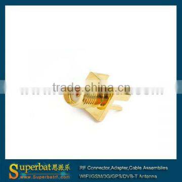 sma vertical pcb mount wide flange .062" short version sma connector datasheet