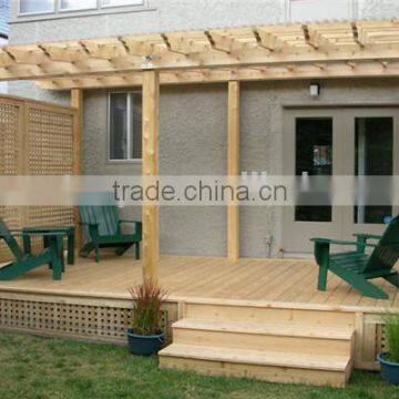Recycled Backyard Outside Hollow Composite Wood Decking Wpc Decking Hexagonal Pergola photo-5