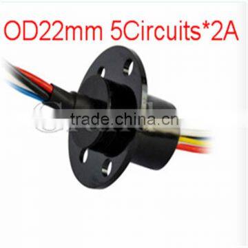 OD 22mm 5 conductors electrical contacts test equipment slip ring