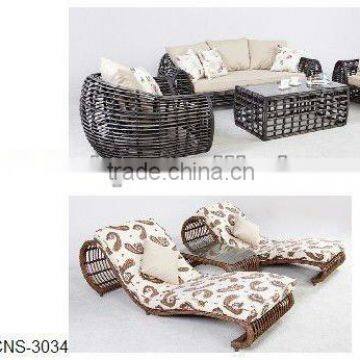 2012new design wicker outdoor furniture modern sofa sets