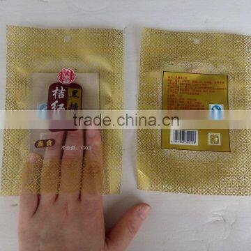 Printed opp and cpp snack food plastic bag with clear window