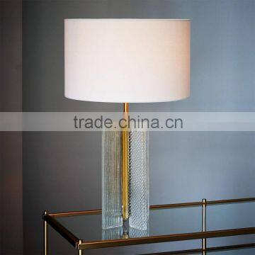 11.22-11 fluted shape and textured Patterned Glass Table Lamp dotted surface is inspired by Art Deco design                        
                                                Quality Choice