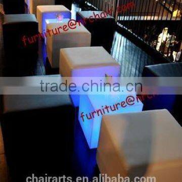 shanghai commercial furniture wholesale acrylic LED sitting cube seat