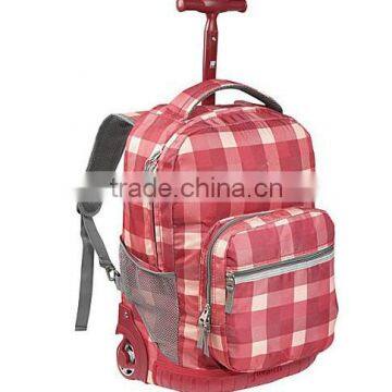 wheeled polyester women's backpack2015