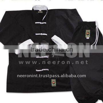 Black 100% Cotton Kung Fu Uniform