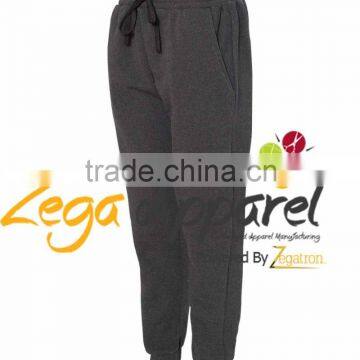 Zegaapparel Wholesale fashion fleece contrast panels skinny fit jogger pants men