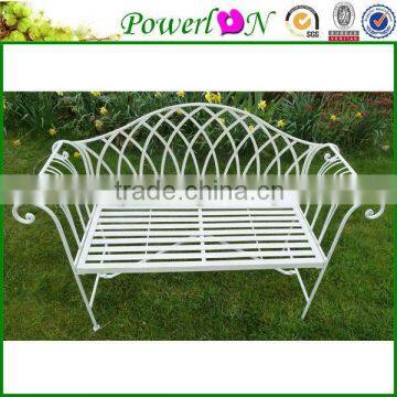 Vintage Wrough Iron Park Bench