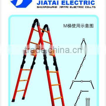 super light circular pipe combanation ladder /M type ladder