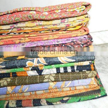 Vintage Kantha Quilt Reversible Quilt Handmade Kantha Quilt Kantha Stitched Throw Quilt Kantha Quilt Wholesale photo-3