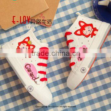 2015 Hot Sales High Quality White Canvas Shoes no Brand