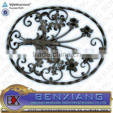 decorated wrought iron flower panel