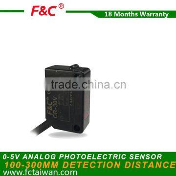 F&C voltage analog output diffuse photoelectric sensor