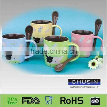 new colourful Ceramic Mug withs poon